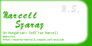 marcell szaraz business card